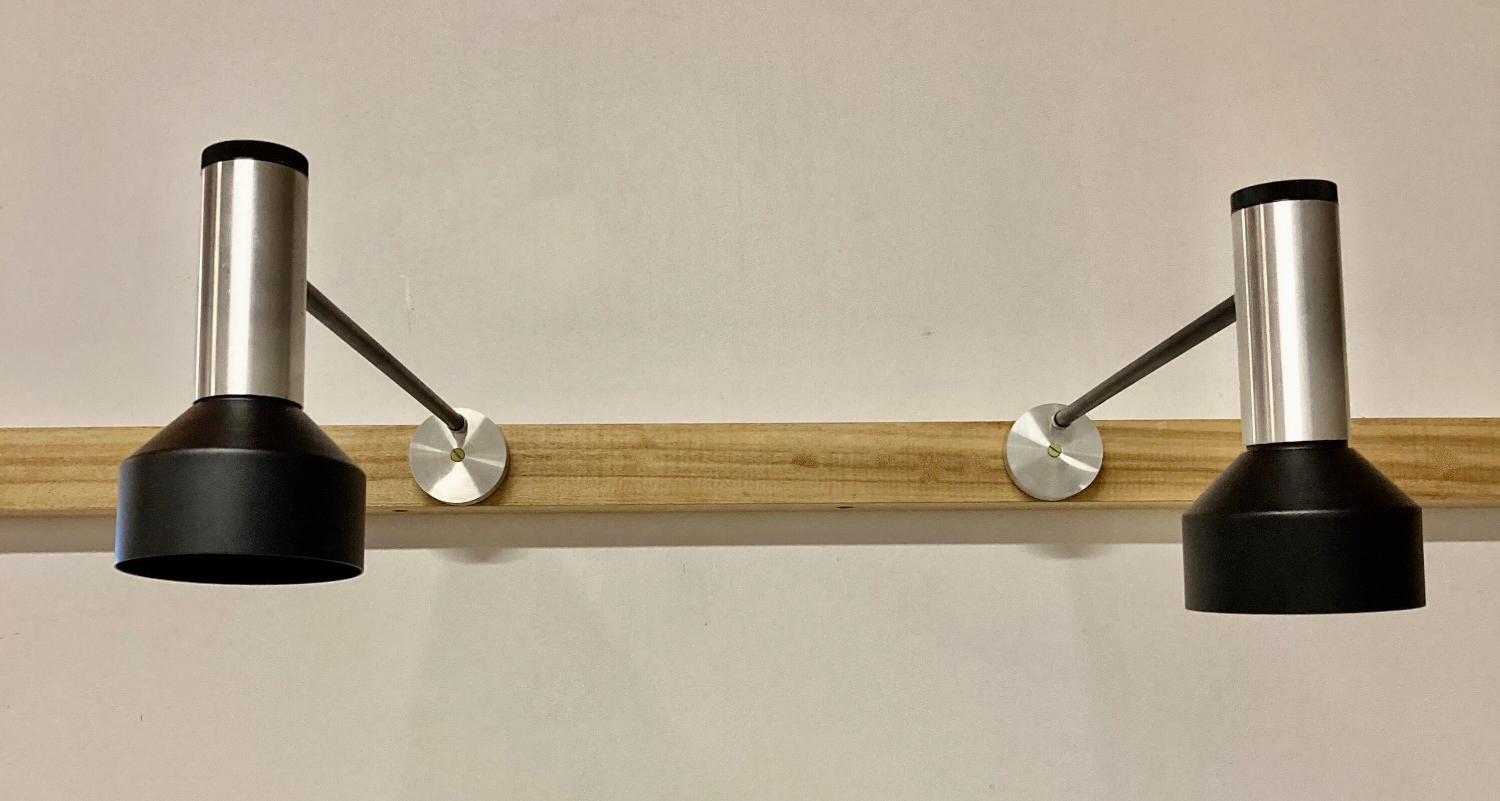 Set of 2 wall lamps 65 cm design 1950