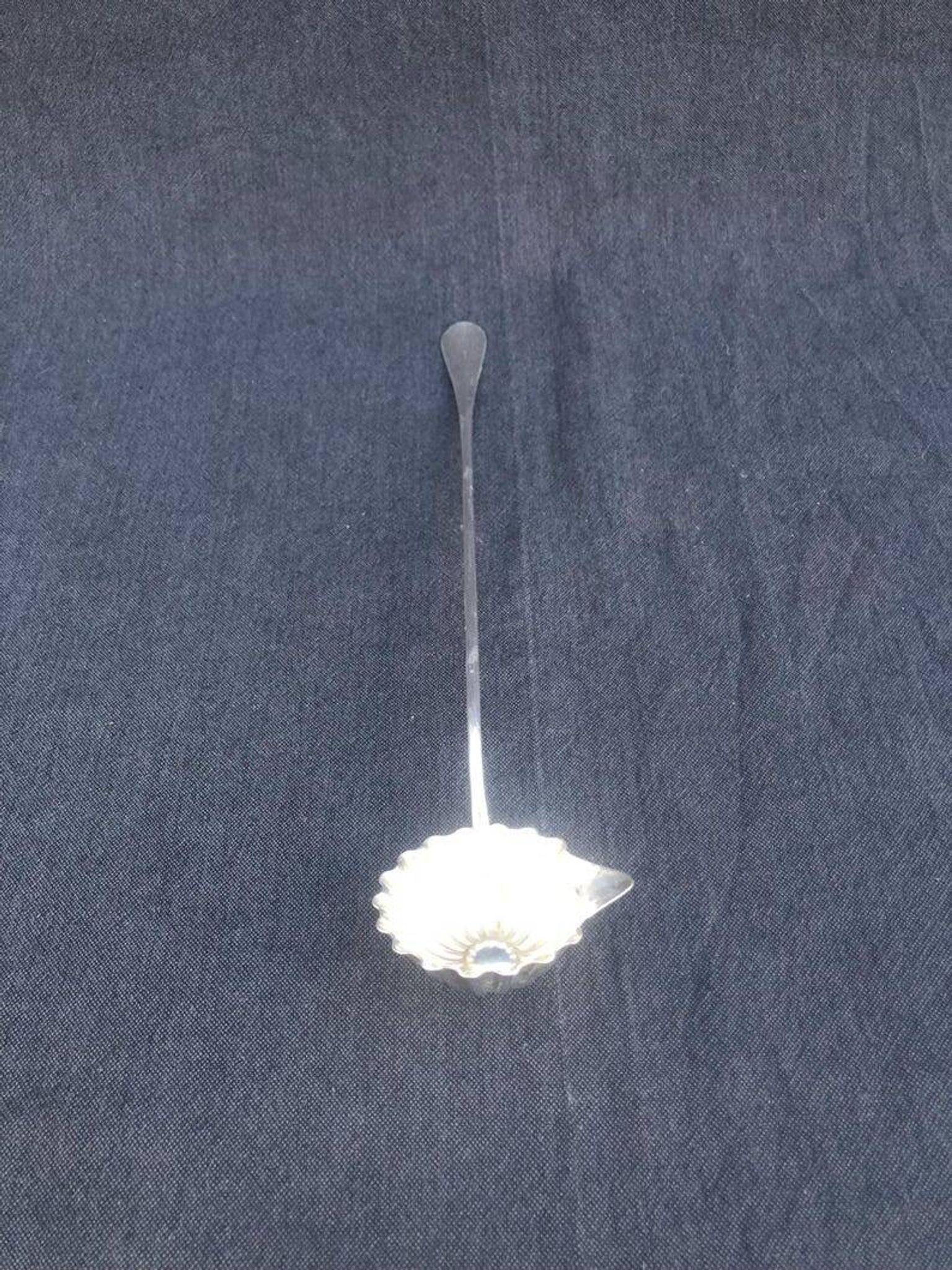 A fine silver-plated Art Nouveau sauce spoon/punch ladle, made by S.F.A.M.,