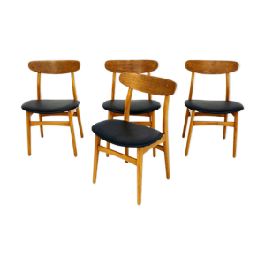 Set de 4 chaises en teck - danemark