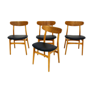 set de 4 chaises en teck