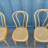 6 chaises cannées ancien bistrot vintage
