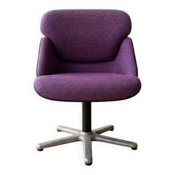 Chaise de bureau pivotante Space Age années 70 violette