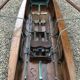 Old flat-bottomed mahogany canoe "Lake Enghien" 1930s/40s