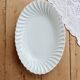 Vintage oval serving dish white twisted porcelain Limoges Haviland