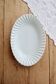 Vintage oval serving dish white twisted porcelain Limoges Haviland