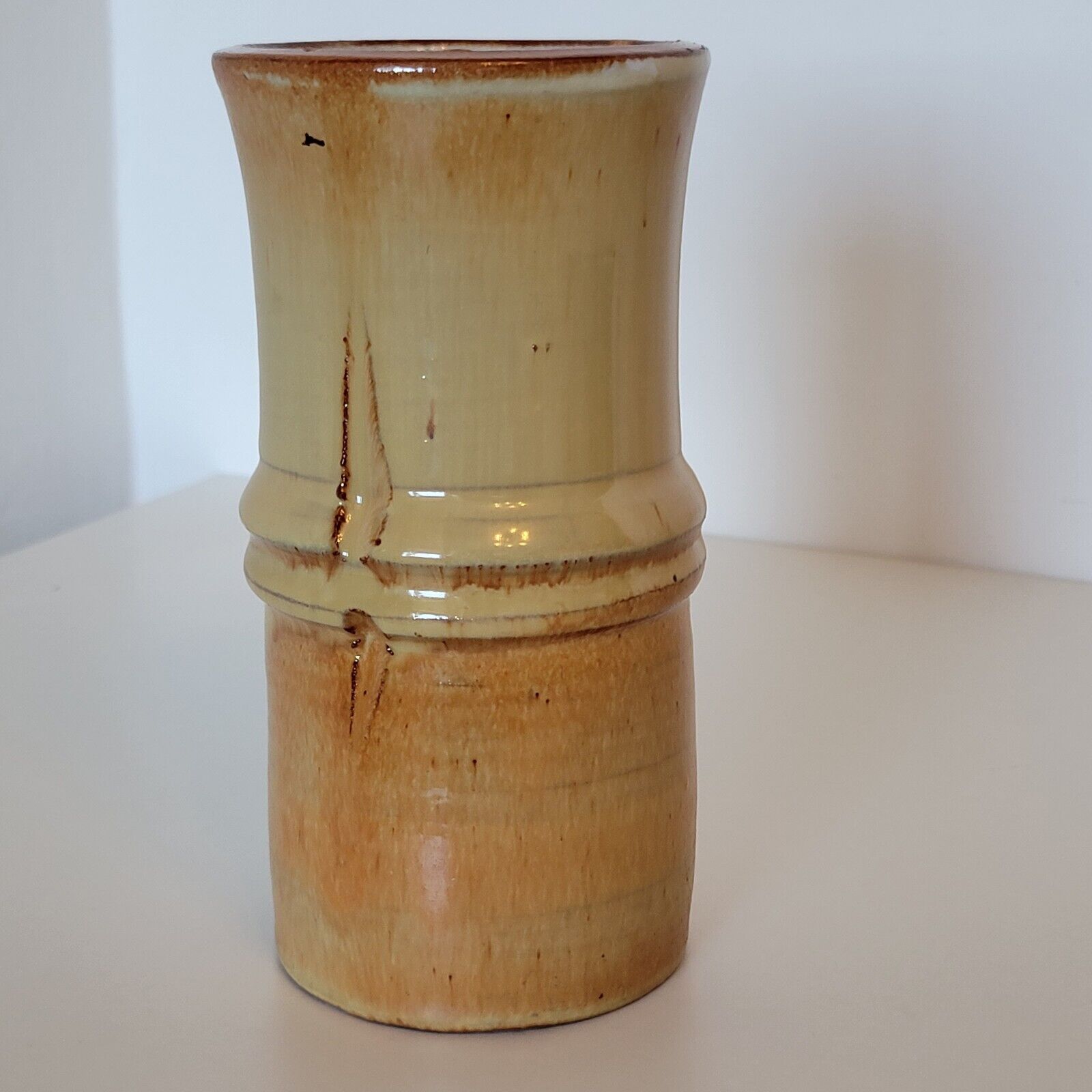 Bamboo-shaped ceramic vase
