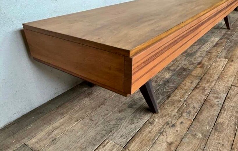 Walnut 4 drawers and compass legs