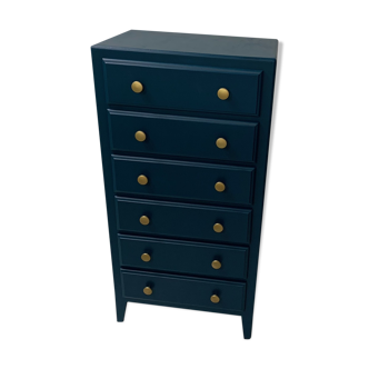 Vintage peacock green dresser