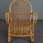 Belse 8 armchair in rattan of Dutch design round back 50s