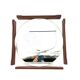 Mid-century teak table / wall mirror / vanity, Italy 1960s