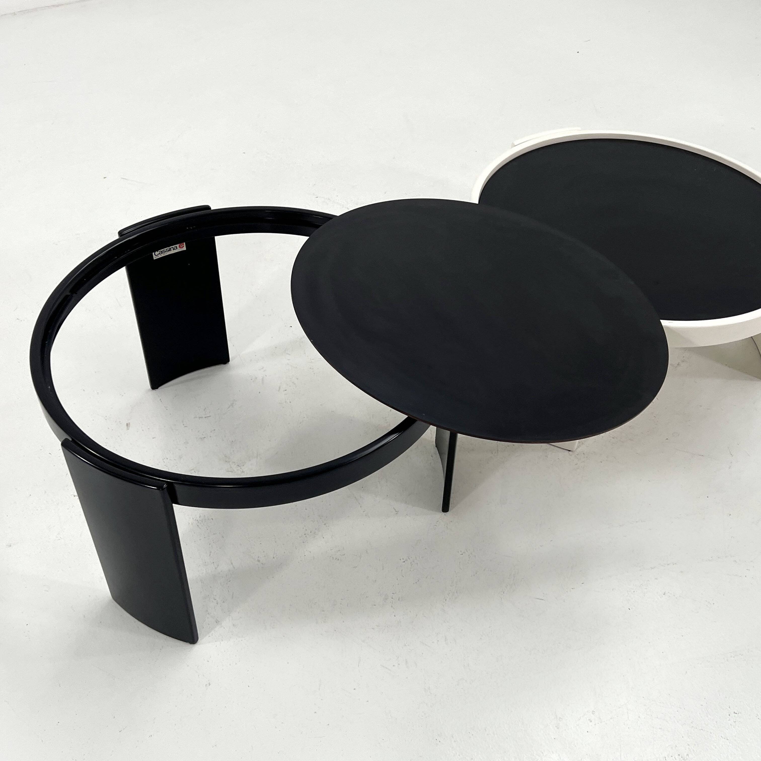 Set of 2 large reversible nesting tables by G. Frattini for Cassina, 70