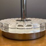 Round table lamp with orange shade 1960s