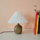 Upcycled lamp in pleated sandstone lampshade