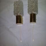 Pair of moulded glass sconces