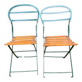 Old folding patio garden chairs