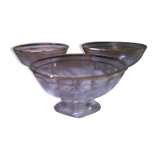 3 Old champagne glasses