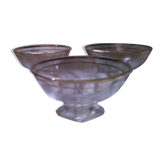 3 Old champagne glasses