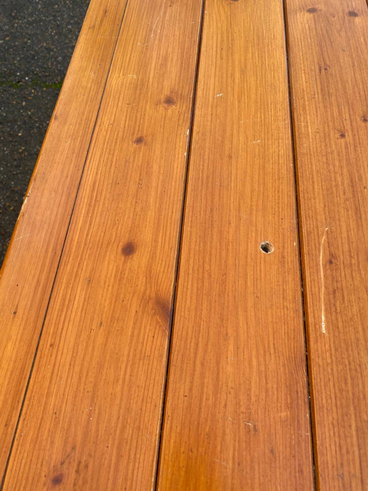 Rectangular Scandinavian coffee table in solid wood 1950