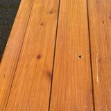 Rectangular Scandinavian coffee table in solid wood 1950