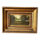 Antique painting from the late 19th century - Oil on panel in the Barbizon style.