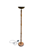Vintage Italian Relco Milano floor lamp in carved solid wood