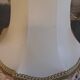 2 bedside lamps in white alabaster with lampshades.