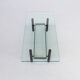 80s solid metal and glass coffee table