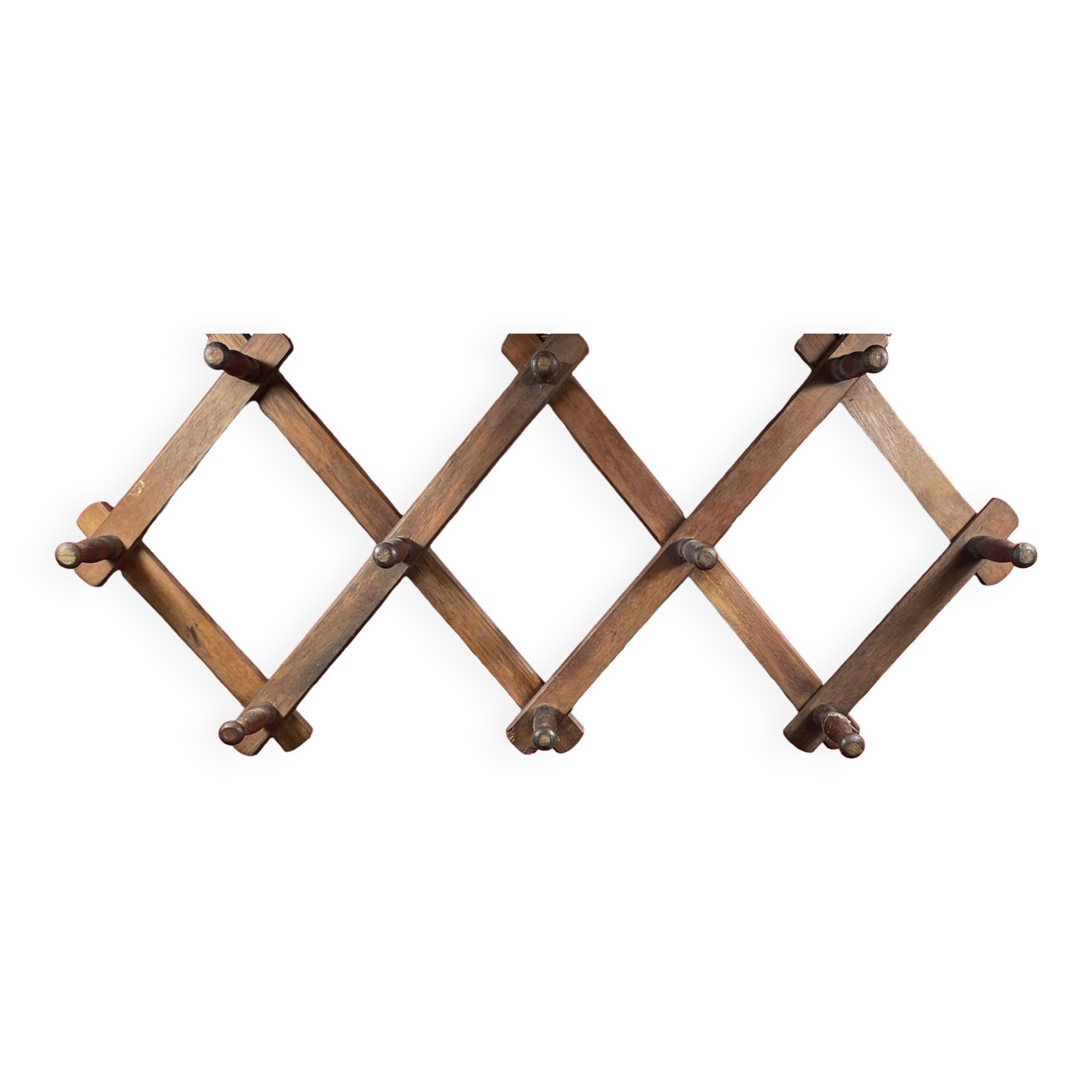 Porte manteaux, Porte Chapeaux Accordéon en Bois environ 52 x 24 x 8 cm