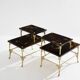 Bamboo bronze lacquered Chinese side tables Maison Baguès 1940