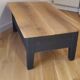 Coffee table living room solid fruit wood black antique legs