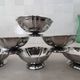 Dessert / ice cream bowls in 18/10 stainless steel, Guy Degrenne style, flower shape.