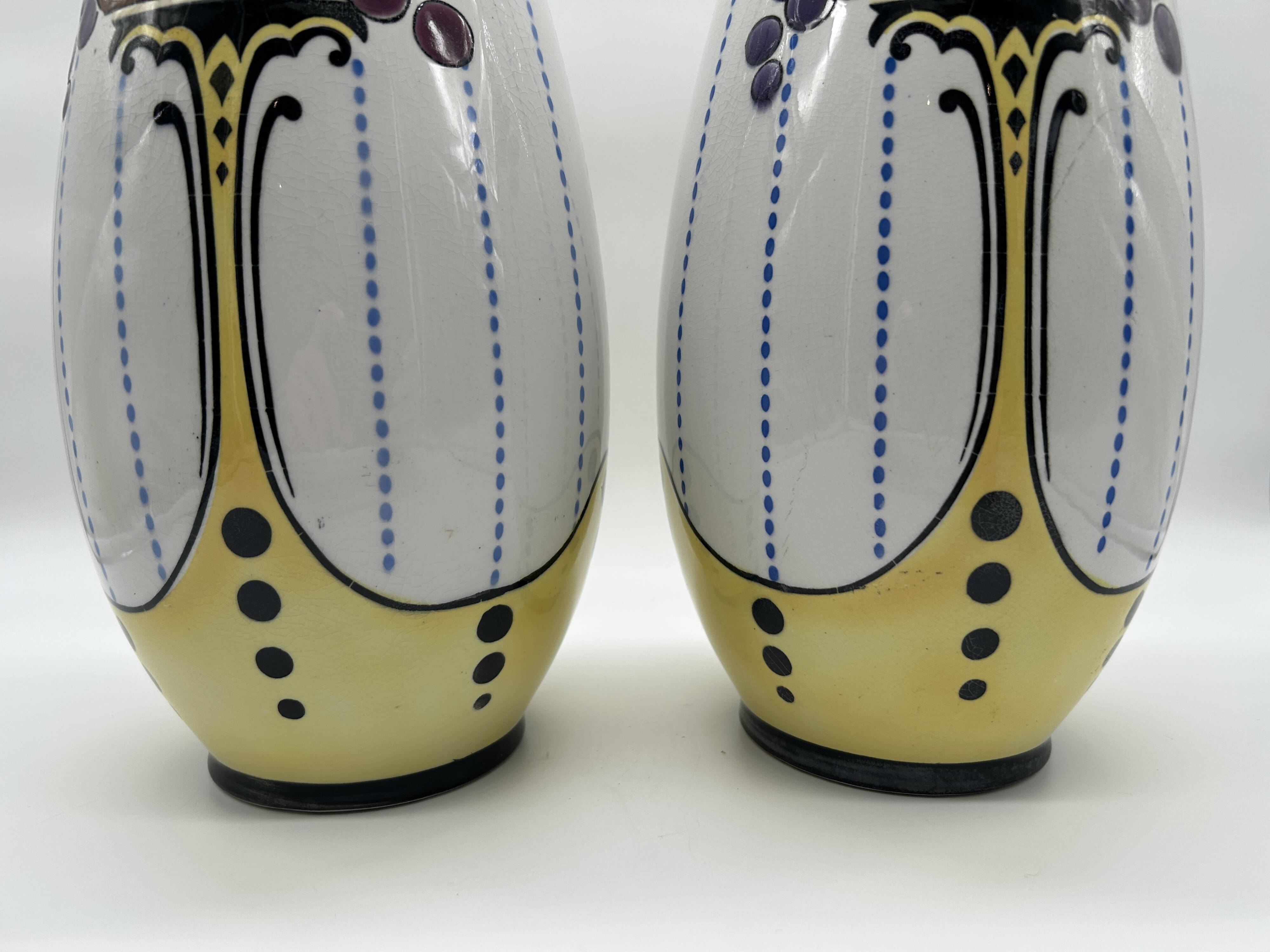Paire de vases art deco - boch freres