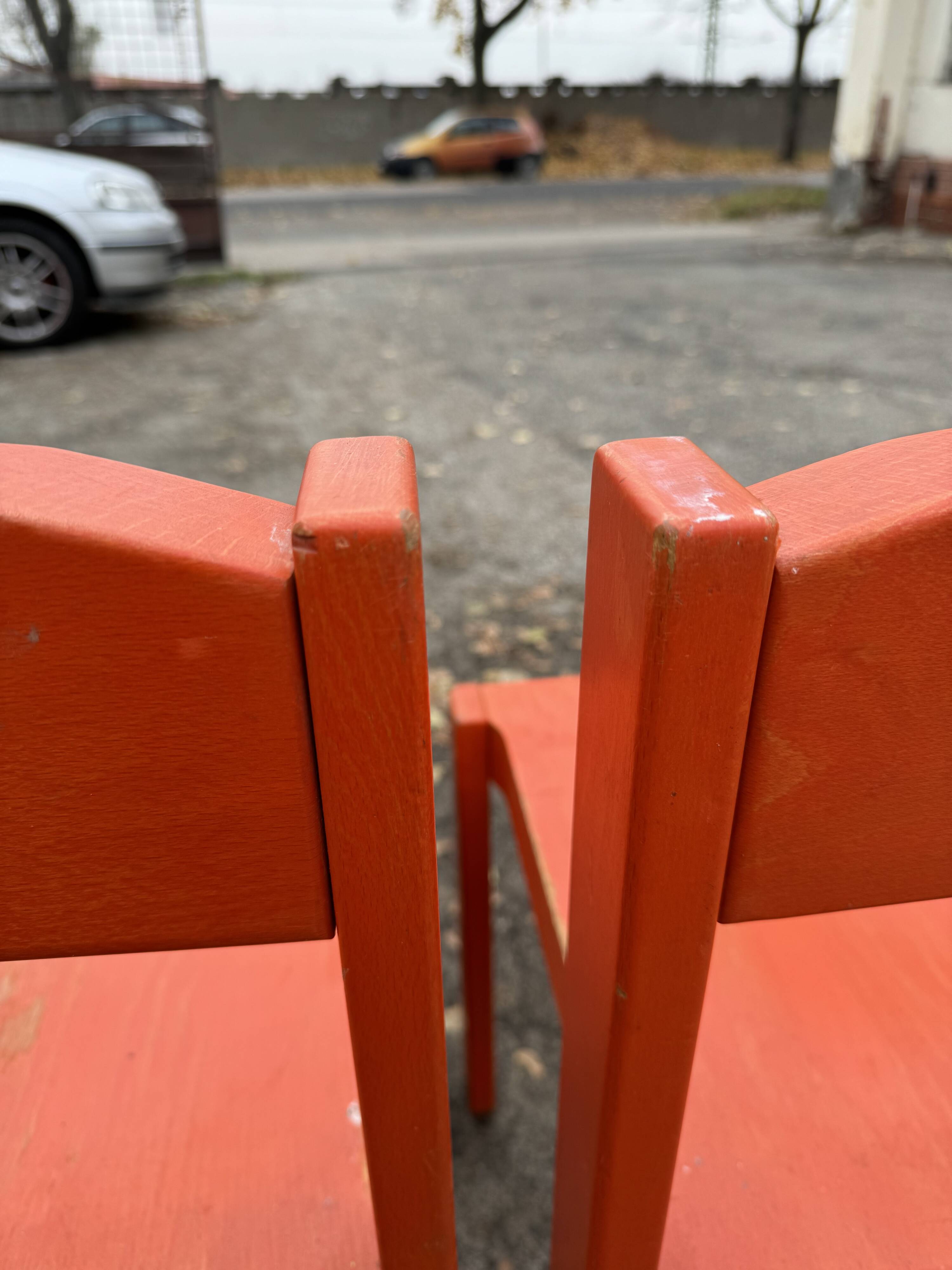 Oak stacking chair, 1970s