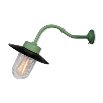 Green outer gooseneck wall lamp