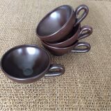 4 sandstone cups