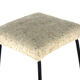 Set of 4 original vintage Bar Stools - black metal with fabric upholstery