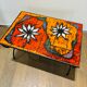 Coffee table / side table ceramic and wrought iron