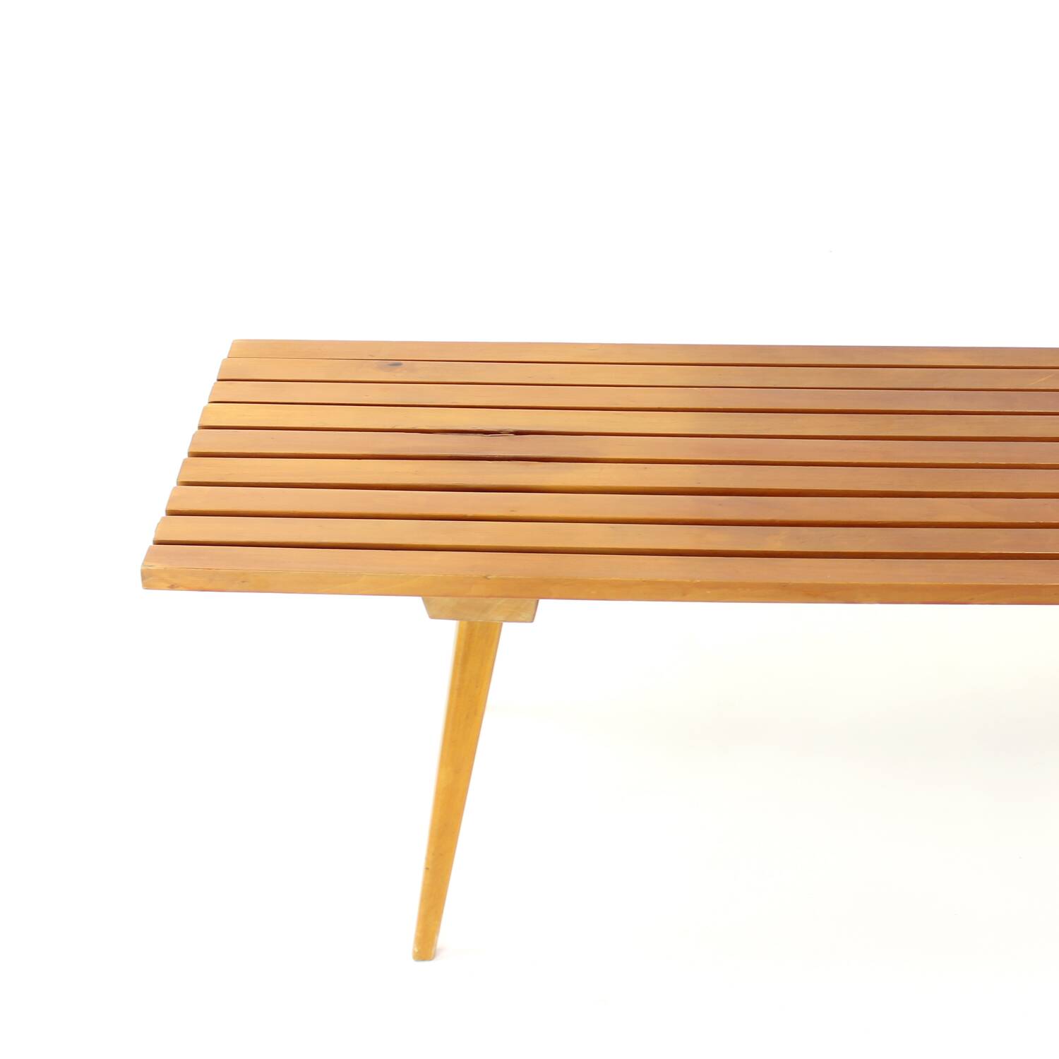 Vintage Bench In Wood, Czechoslovakia 1960s