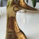 Zoomorphic bookends duck head, in solid brass, vintage 60s/70s