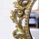 Miroir en laiton avec bougeoir