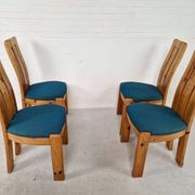 Ensemble de 6 chaises de salle à manger en pin danois, années 1970.