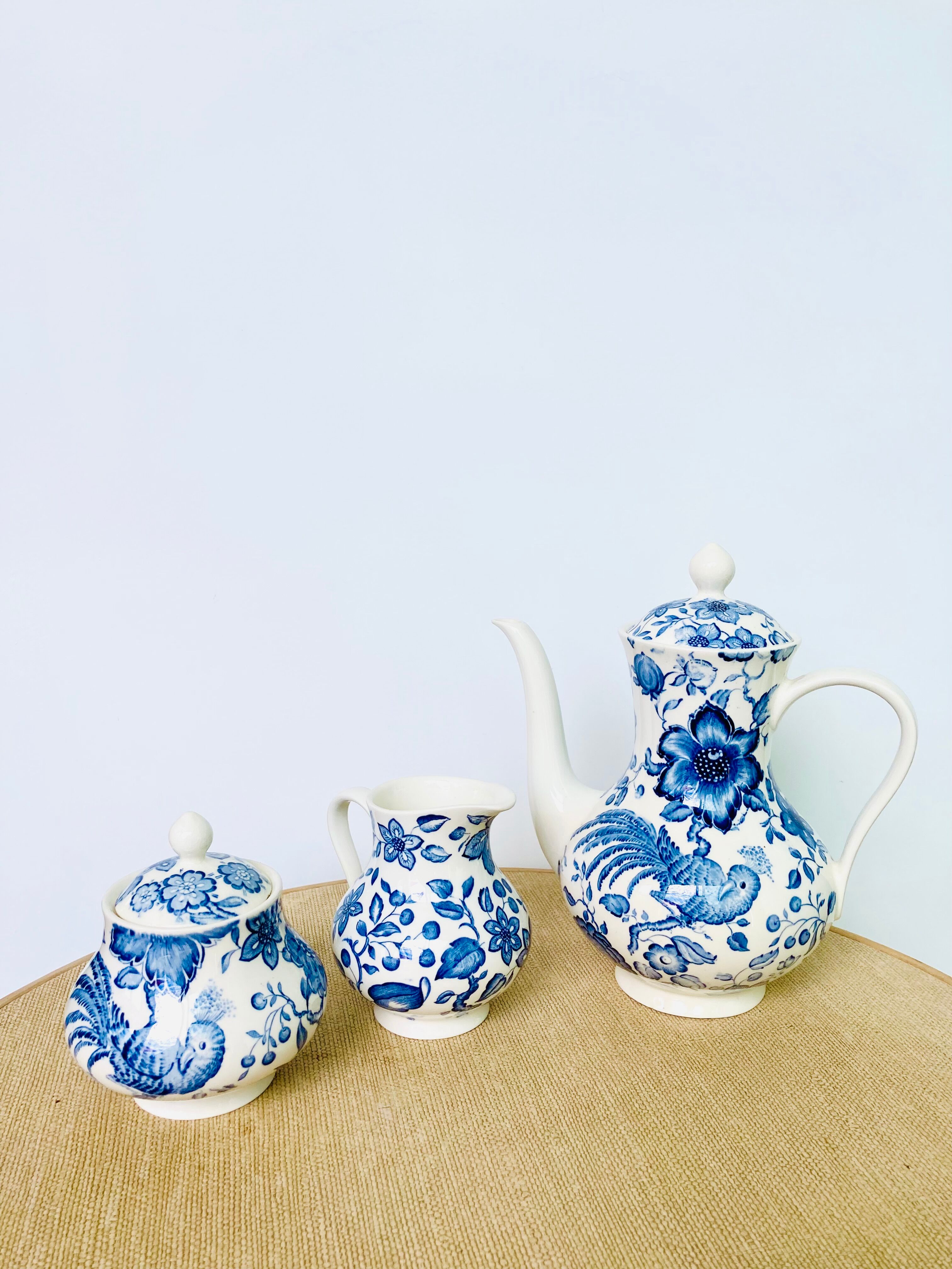 Paradiso Villeroy Boch teapot, sugar bowl and milk jar