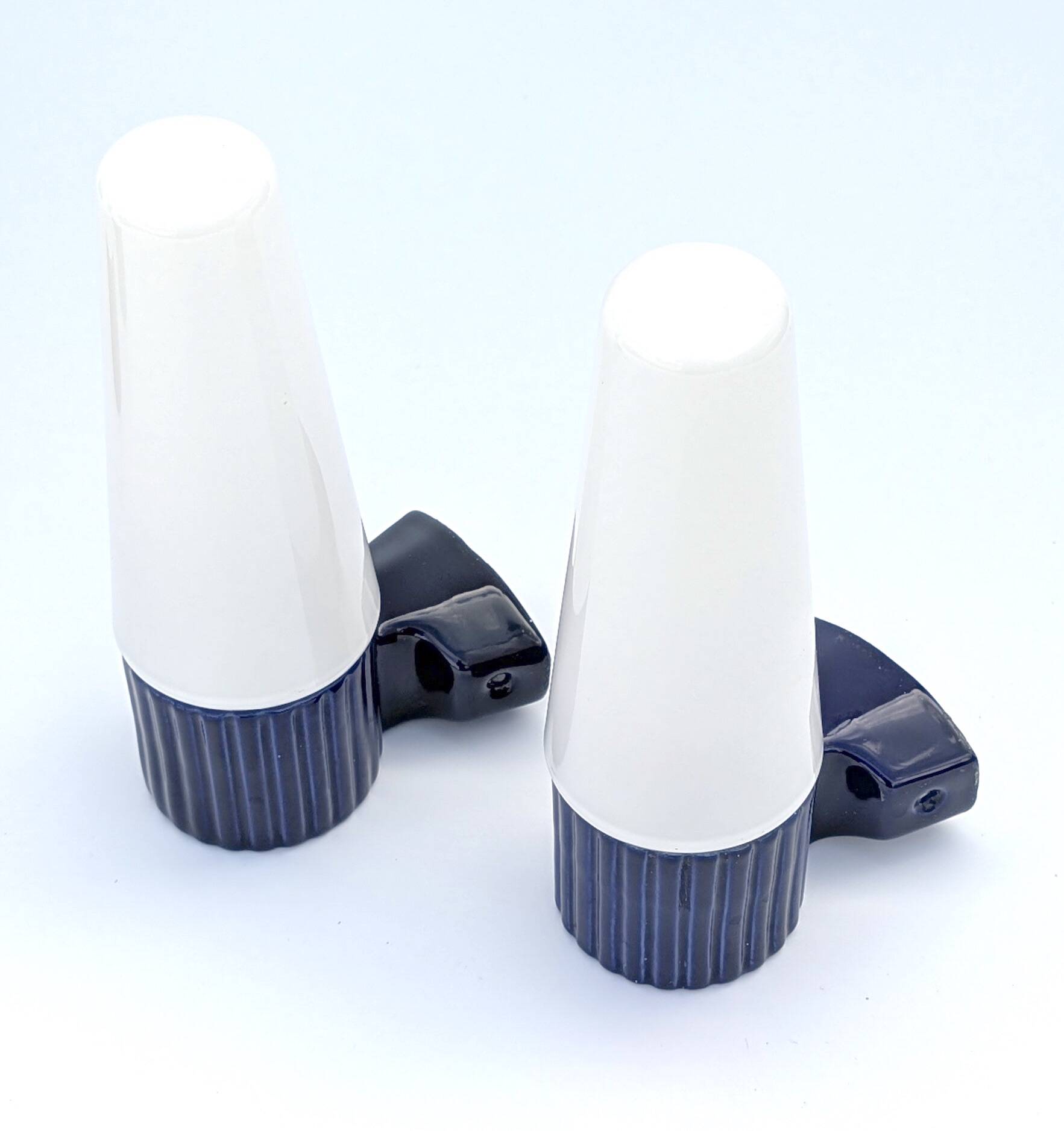 Pair of blue ceramic wall lights by Hans-Agne Jakobsson
