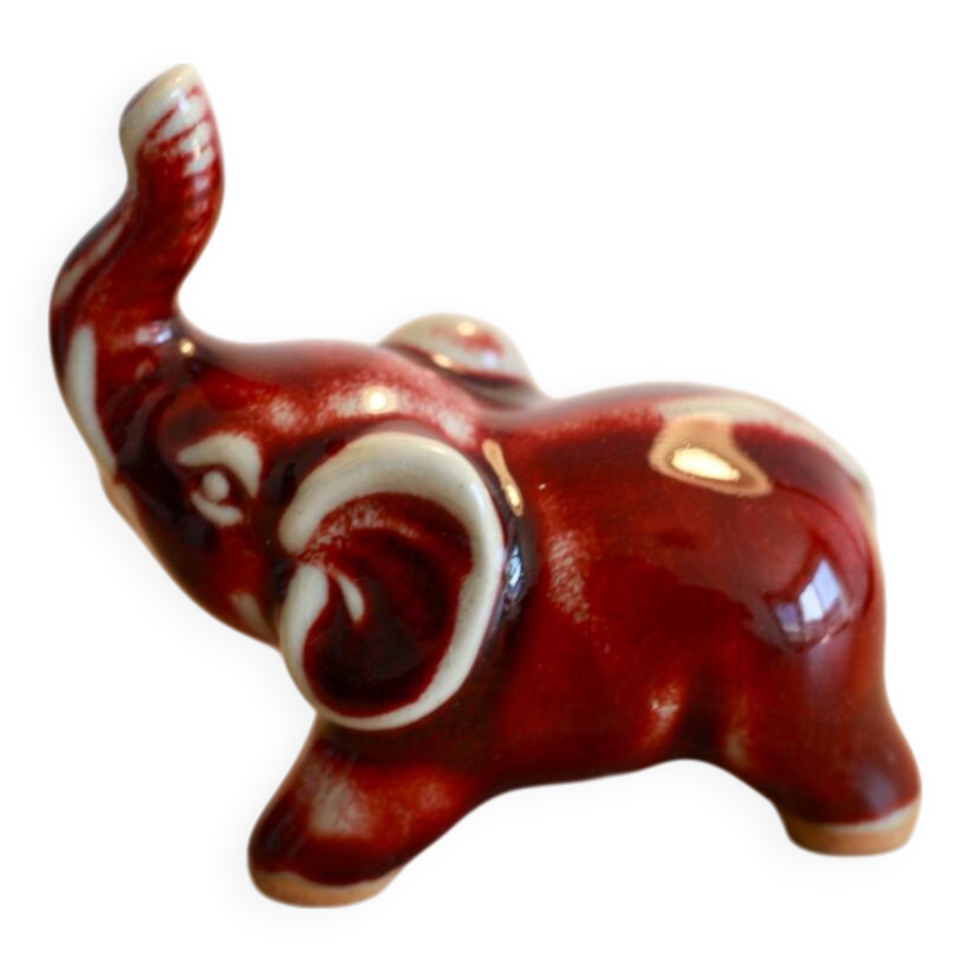 Éléphant en céramique vintage