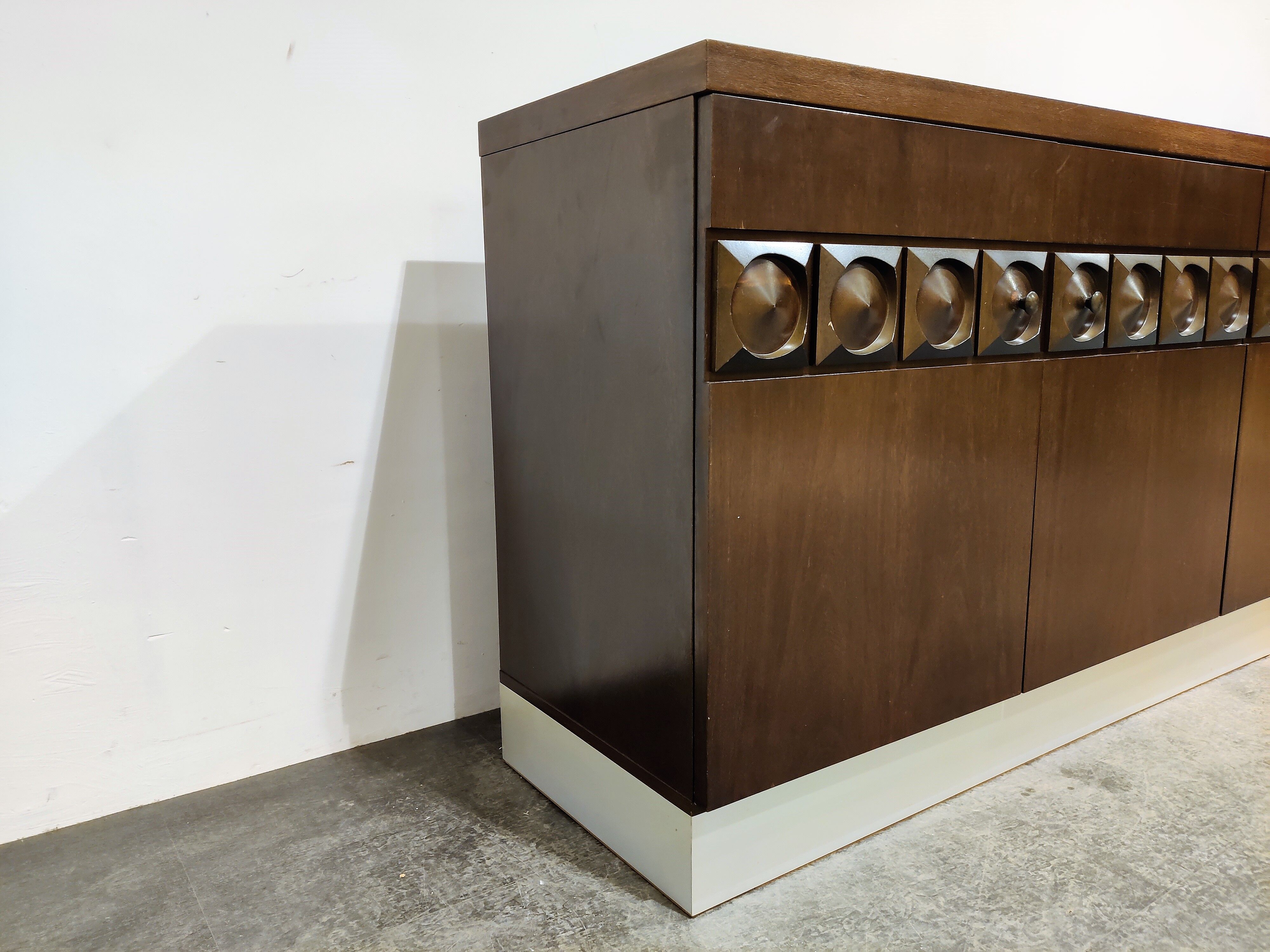 Graphical brutalist credenza, 1970s