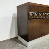 Graphical brutalist credenza, 1970s