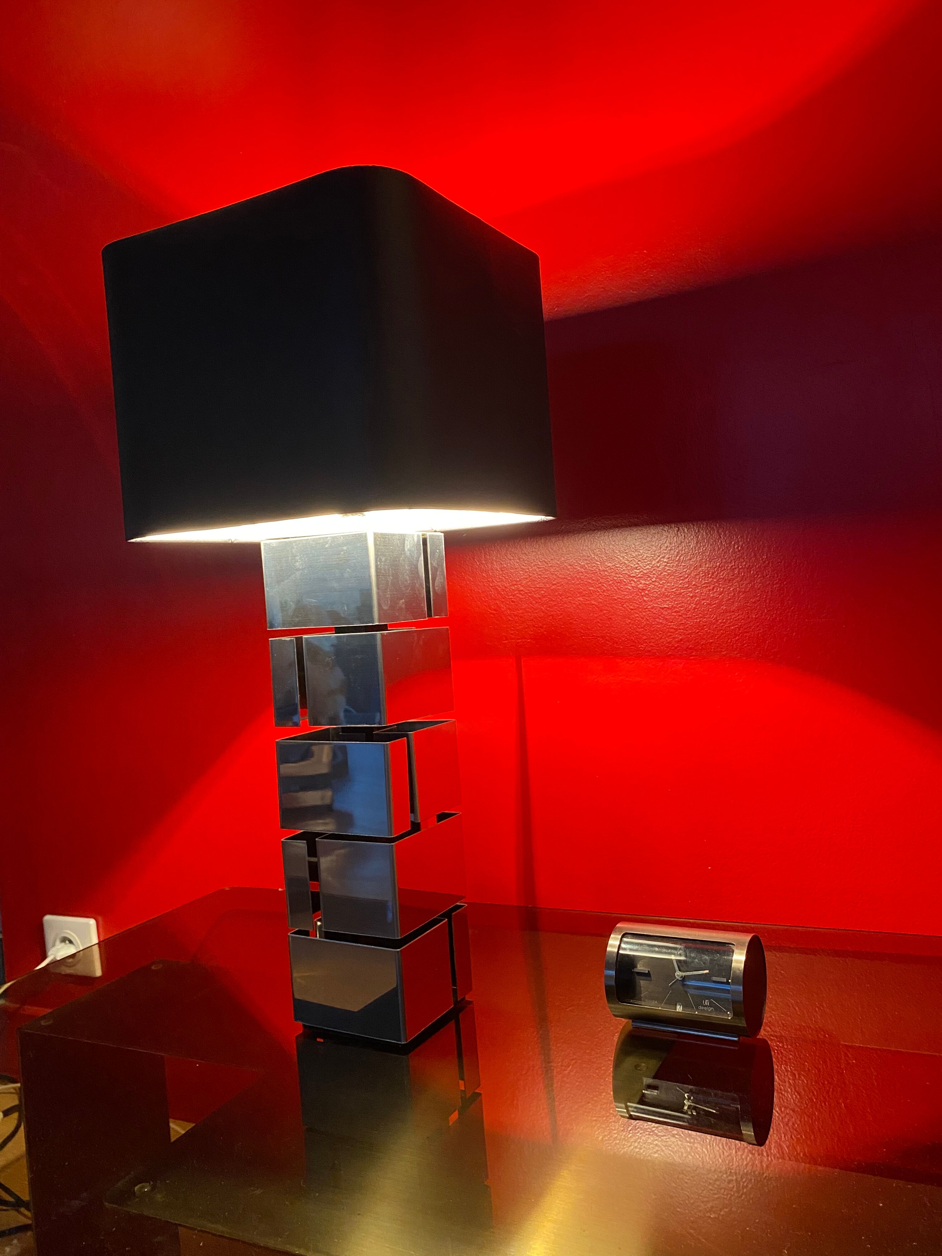 Pair of "Building" lamps by Curtis Jeré. 1970