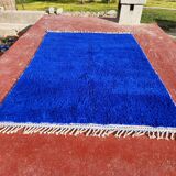 Large Beni Ouarain Berber rug in Majorelle blue, 300x200 cm – thick wool