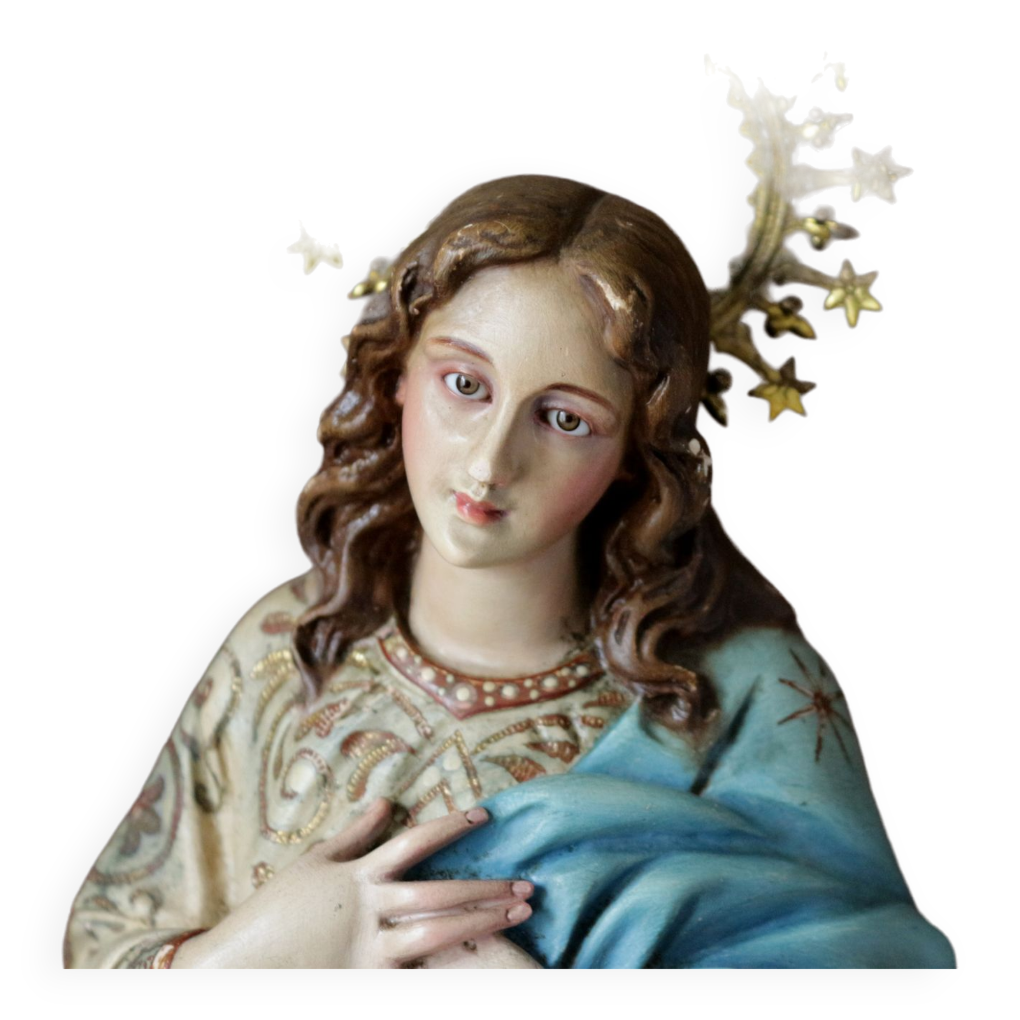 Virgin and Child walnut - XVIIth century.