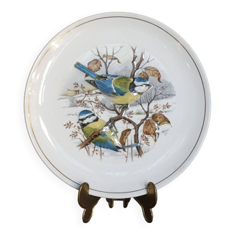 Decorative plate Mesange blue porcelain England